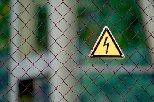 Grid Board Warning Electric Shock 